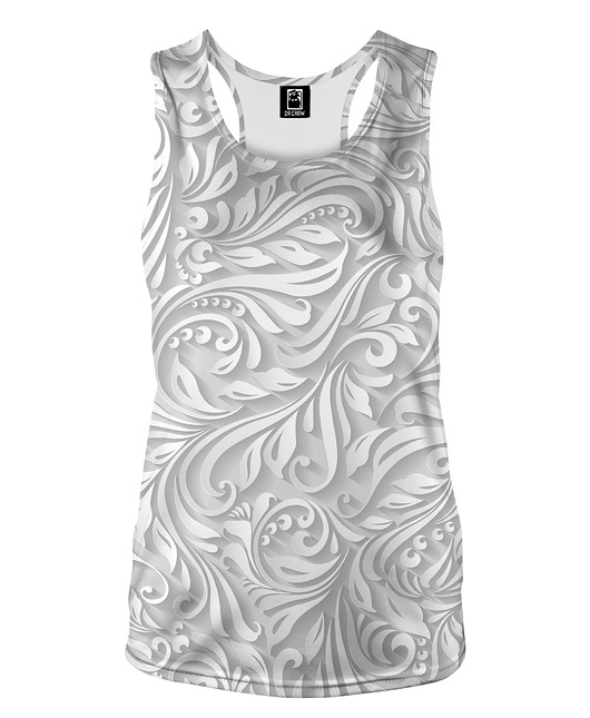 topy damskie DR.CROW Bokserka Damska White Paisley