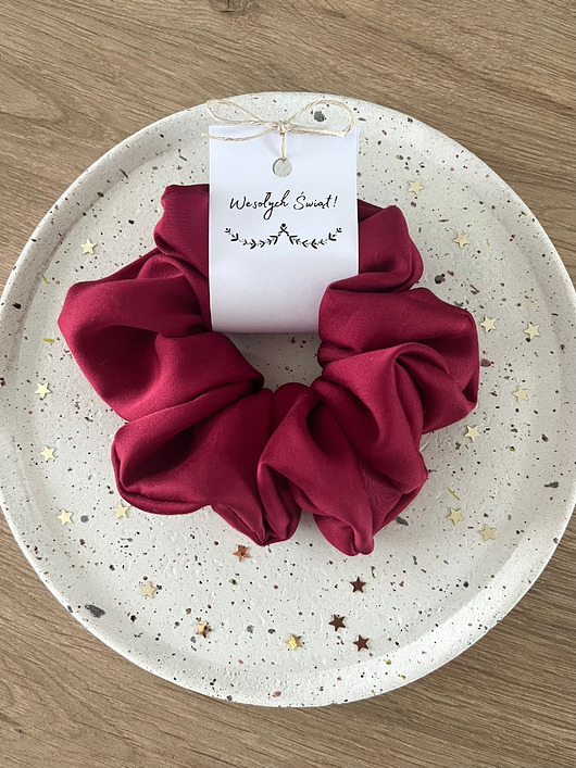 gumki do włosów Gumka scrunchie świąteczna prezent na Święta