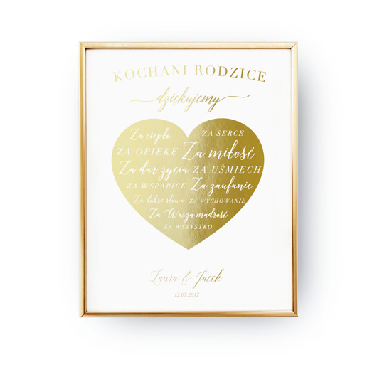 Kochani rodzice dziękujemy, Złoty Druk ZlotePlakaty