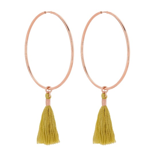 kolczyki srebrne Duże kolczyki z różowego złota chwostami