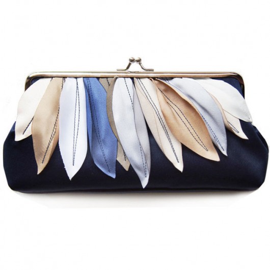 Unikatowa mała kopertowka - navy & beige funnyandsunny