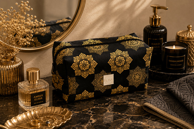 kosmetyczki Kosmetyczka kuferek duża saszetka wodoodporna etui organizer mandala