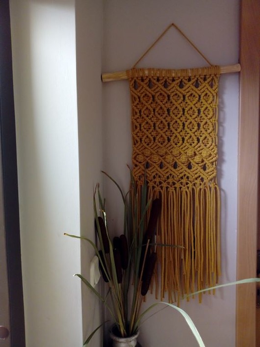 Makrama musztardowa 30x80 cm Makrama Decor