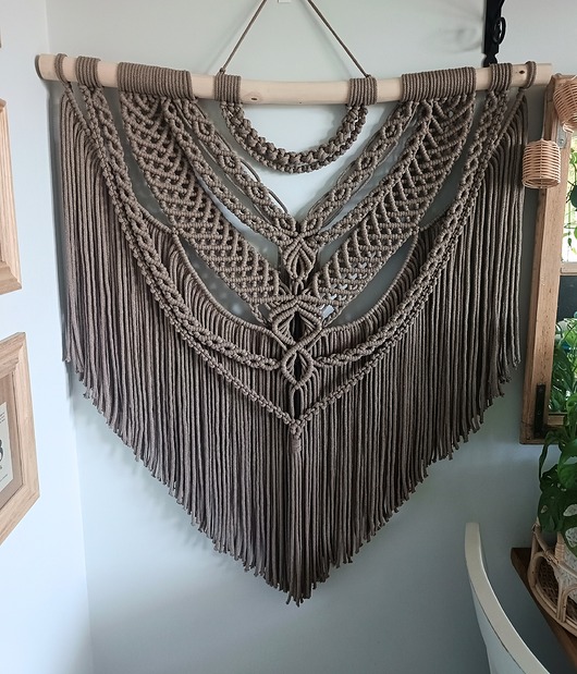 makramy Makrama Cubana DUŻA 80 CM cappuccino - dostępna od ręki