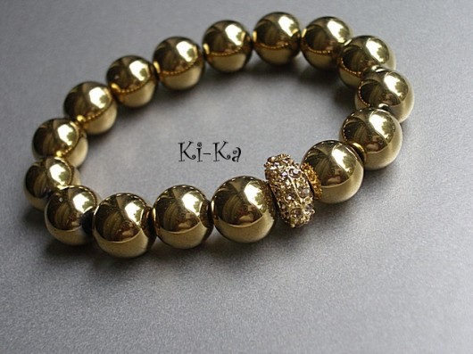 Hematyty Gold - bransoletka KiKa pracownia