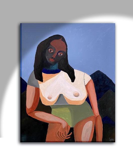 obrazy Obraz na płótnie surrealistyczny Girl #1 80 x 100 cm