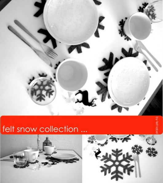 felt snow collection 2 felt label
