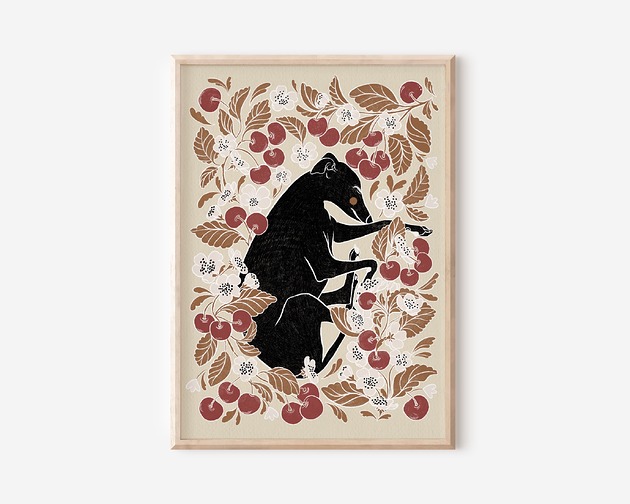 plakaty Plakat - Charcik  z wisienkami