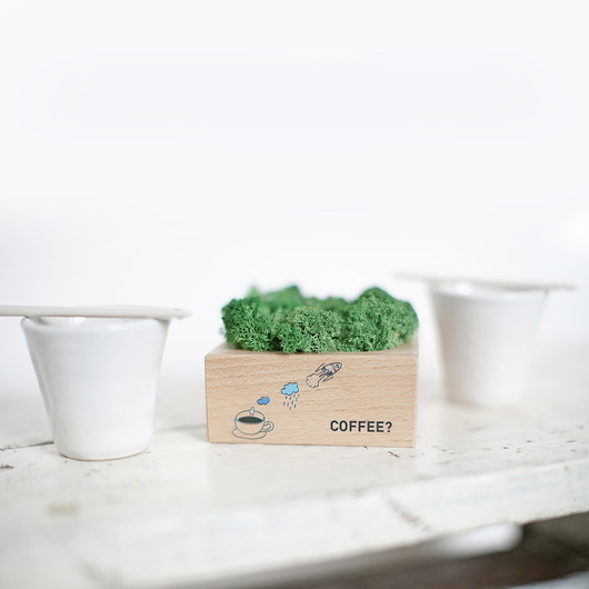 akcesoria na biurko/mech/higrometr bukowy coffee borcas