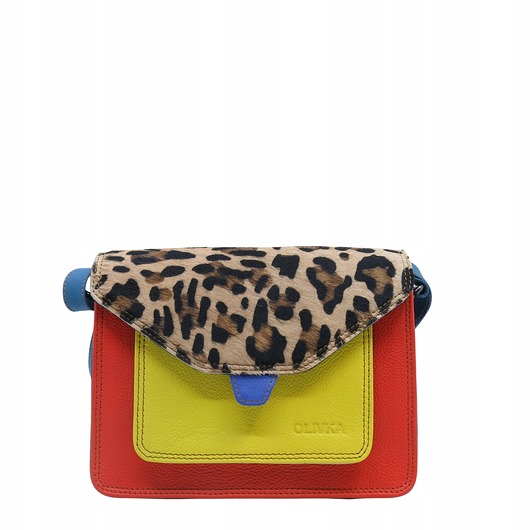 torby na ramię Torebka damska skóra naturalna obrotowa klapka 4w1 unikatowa eko OLIVKA