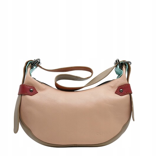 torby na ramię Torebka damska skórzana na ramię modna regulowany pasek zero waste OLIVKA