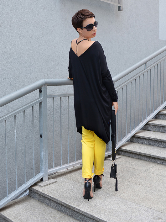 TUNIKA BLACK OVERSIZE by momo momo fashion