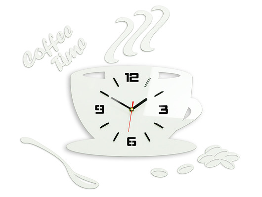 Zegar kuchenny Filiżanka 3d Biała ModernClock