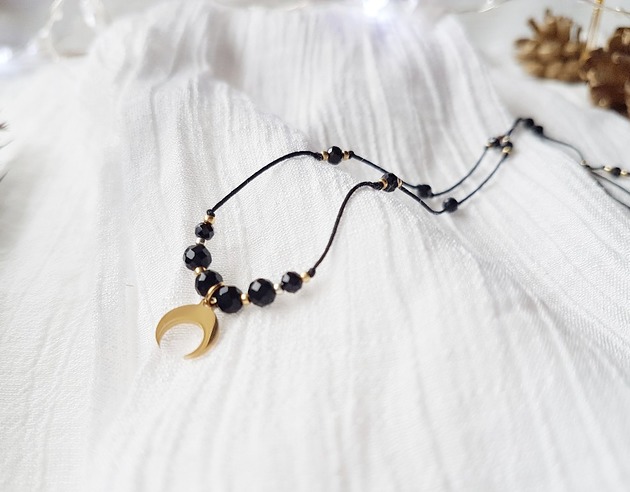 złote naszyjniki Naszyjnik ochronny z Turmalinem