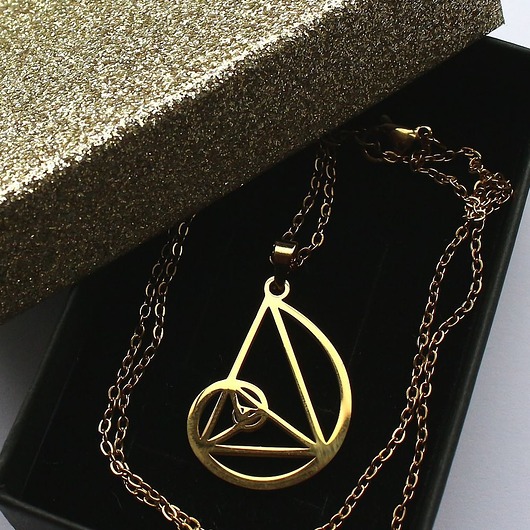 złote naszyjniki Wisior ze spiralą Fibonacciego