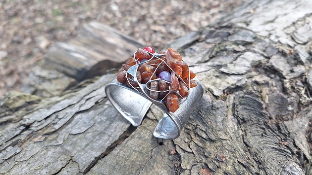 bransoletki wire wrapping Bałagan -  bransoletka regulowana