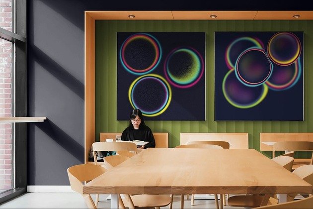 grafiki i ilustracje Bubble twins, 2 autorskie obrazy graficzne