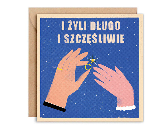 kartki okolicznościowe - wydruki Kartka ślubna + koperta