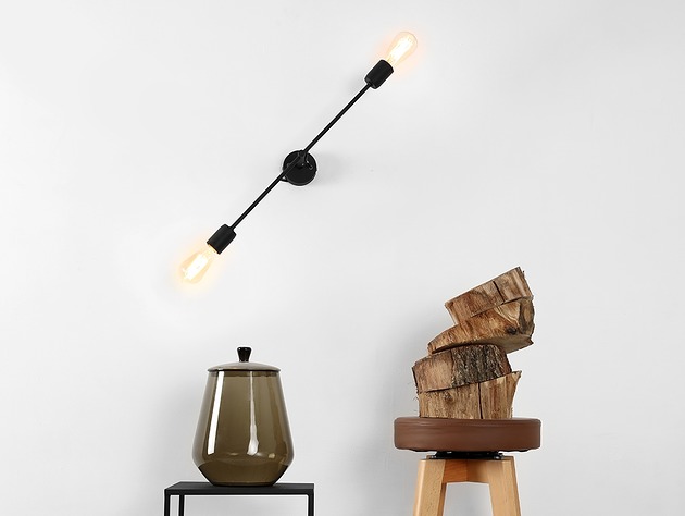 Kinkiet lampa ścienna loft Twigo Wall 2 L czarna CustomForm