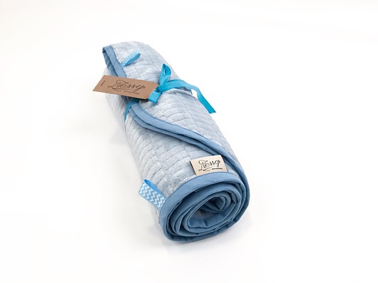 Kocyk FloppyLove Baby Blue Tags Nessy Patchwork