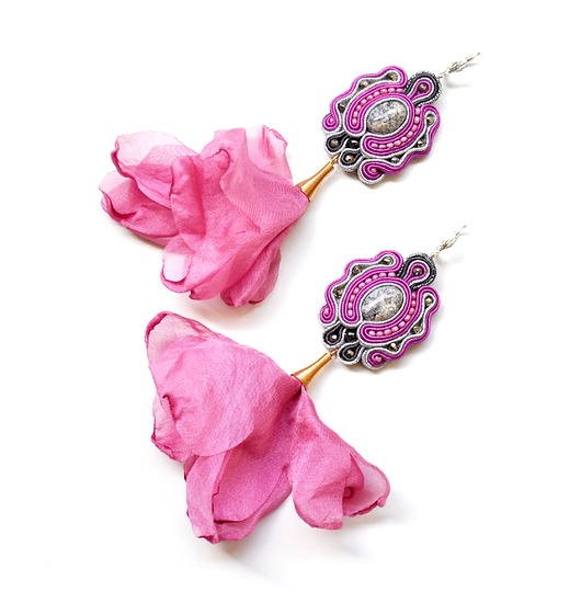 kolczyki soutache Sutaszowe kolczyki CLAVEL