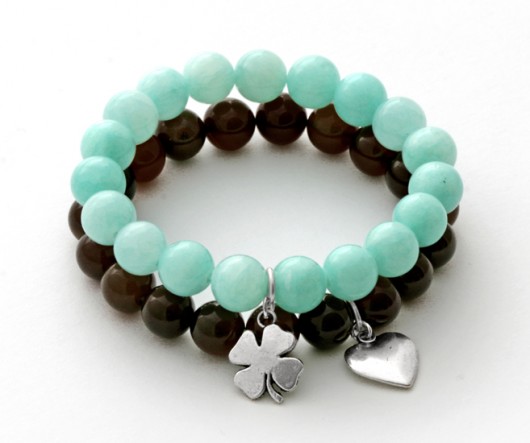 Mint jade & brown agate set II Lavoga