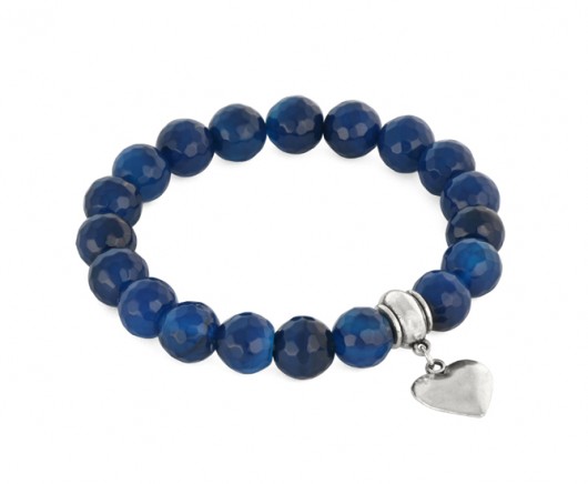 Indygo agate with heart pendant. Lavoga