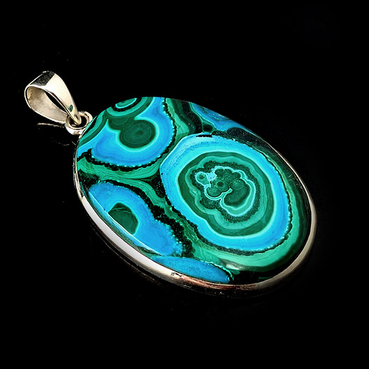 wisiory Rajskie kręgi- malachit i chyzokola