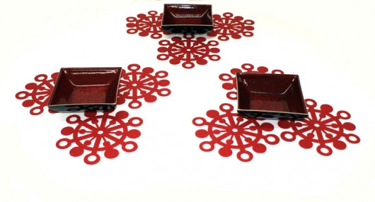 gwiazdki na świąteczny stół-set 12 sztuk KOKOdesign