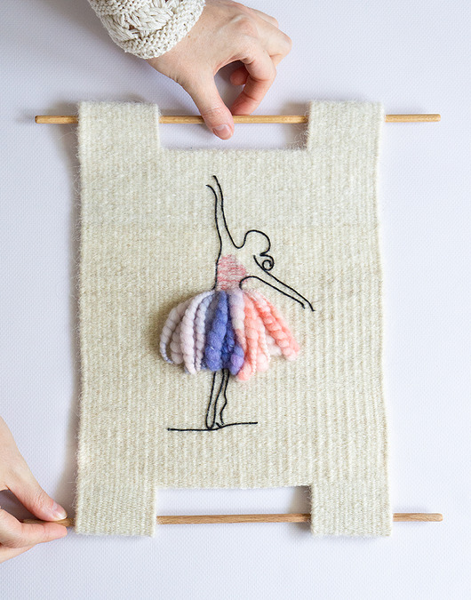 Ozdoby na ścianę Gobelin przedstawiający baletnicę