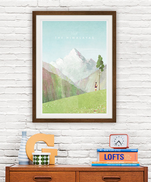 plakaty Himalaje - vintage plakat A3 giclee