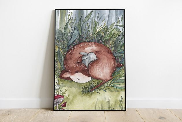 Plakat A3 "Deer" Pookys world
