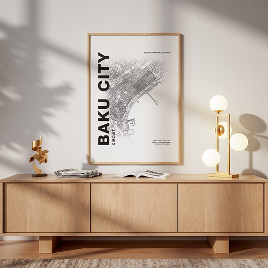 plakaty Plakat Tory wyścigowe - Baku