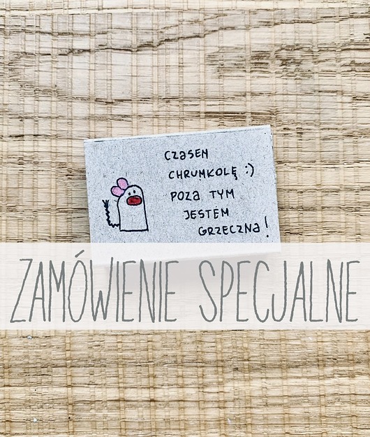 tyciTulek z mini wiadomością na pudełeczku Z SZUFLAD UMYSŁU