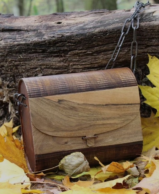 torby na ramię Torebka damska drewniana