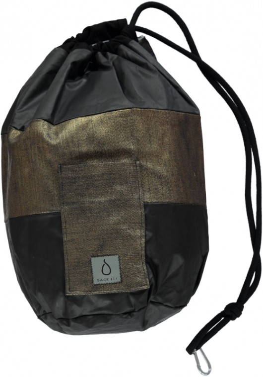 Dwustronny worek na plecy SACK IT! jeans/kwiaty SACK IT