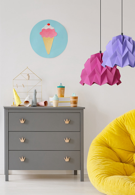lampy wiszące Lampa wisząca origami ICEBERG S jagodowa