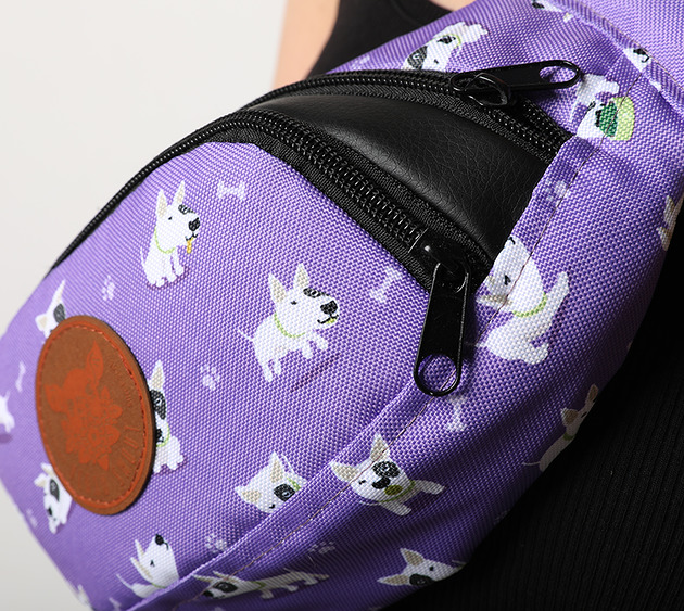 saszetka nerka VEGAN SNOUT - nerka - VIOLET BULLTERIER