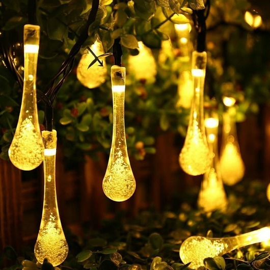 Lampki LED Krople deszczu białe ciepłe 4FunDesign
