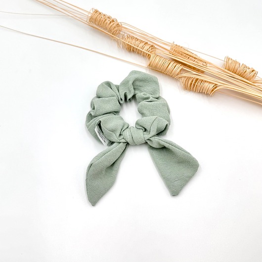 gumki do włosów Scrunchie/frotka bow Szałwia