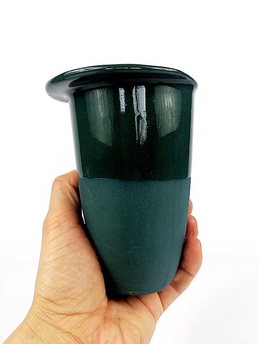 kubki Szmaragdowy kubek ceramiczny