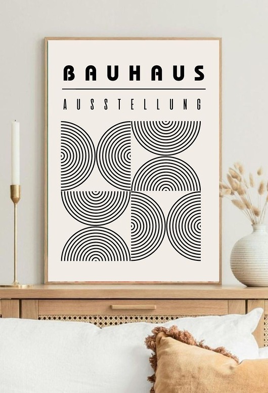 grafiki i ilustracje PLAKAT  Bauhaus dekoracyjny abstrakcyjny