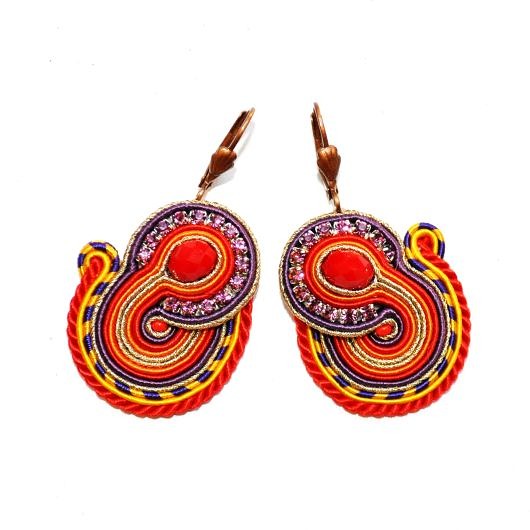 kolczyki soutache Sutaszowe kolczyki MEXICANA _ EXPRESS