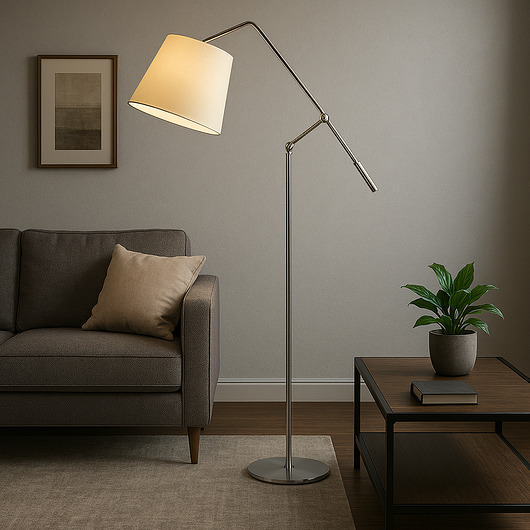 lampy podłogowe Nowoczesna lampa stojąca z regulowanym ramieniem do czytania w salonie FOYA