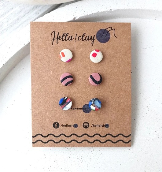 Minikolczyki 3pack Hellaclay
