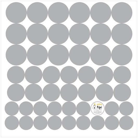 naklejki ścienne do pokoju dziecka Zestaw naklejek Mini Dots gray tone 40x40 cm