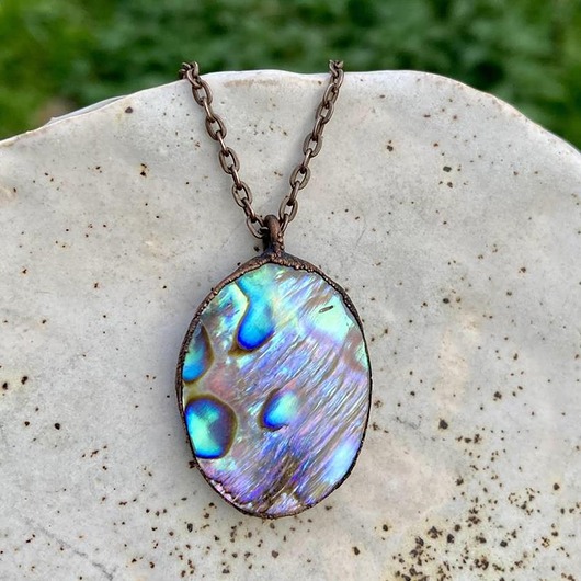 wisiory Naszyjnik Muszla Abalone 5