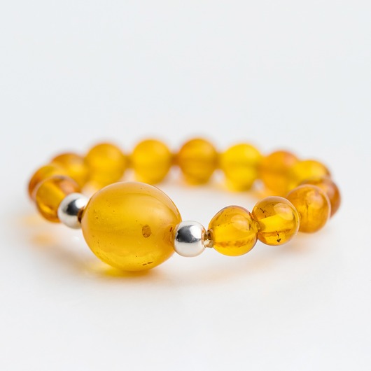 pierścionki elastyczne Pierścionek elastyczny bursztyn bałtycki