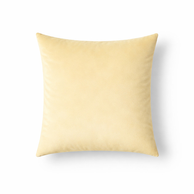 poduszki gładkie Welurowa poszewka ozdobna masełkowa