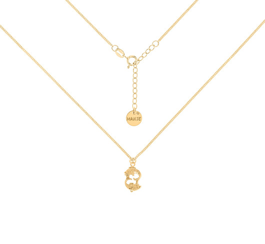 chokery Pozłacany choker pancerka ze znakiem zodiaku Ryby